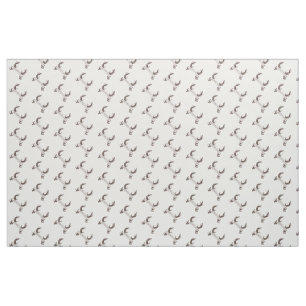 "The Hunt is Over" Rustic Deer Antler Banner Fabric