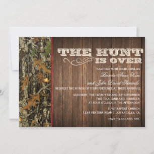 The Hunt Is Over Wedding Invitation