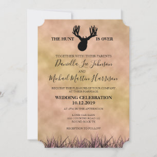 The Hunt is Over Wedding Invitation