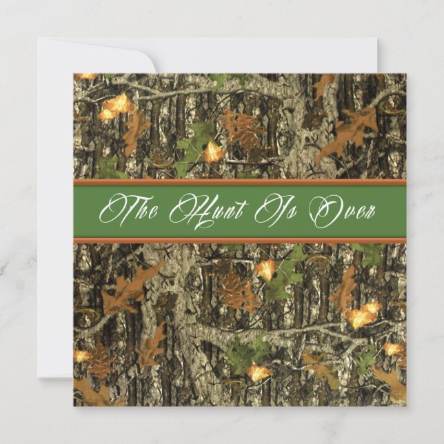The Hunt is Over Wedding Invitations (Front)