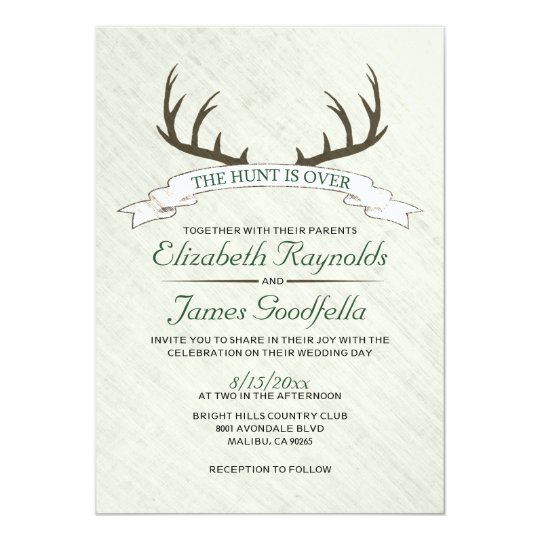 The Hunt is Over Wedding Invitations