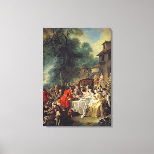 The Hunt Lunch, 1737 Canvas Print