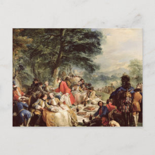 The Hunt Lunch, 1737 Postcard