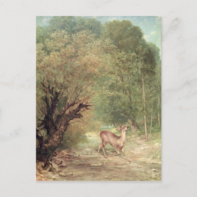 The Hunted Roe-Deer on the alert, Spring, 1867 Postcard (Front)