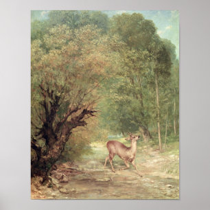 The Hunted Roe-Deer on the alert, Spring, 1867 Poster