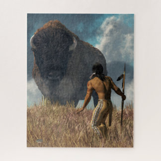 The Hunter and the Buffalo Jigsaw Puzzle