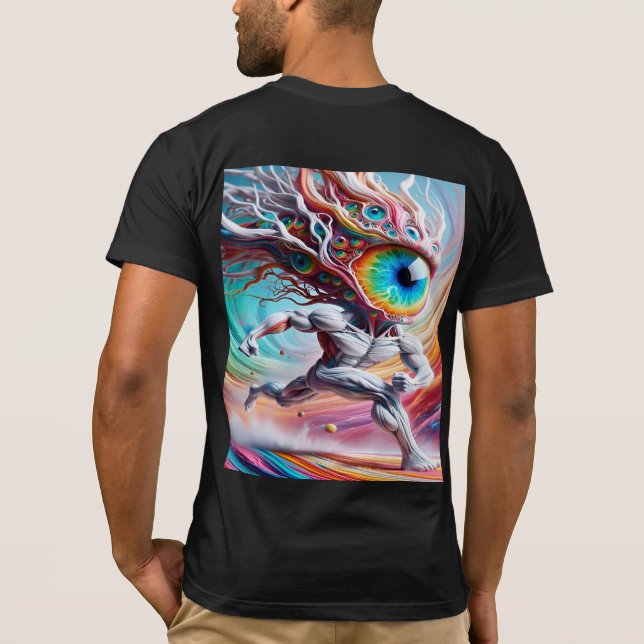The Hunter Eye Going To Devil Fighting, BACK PRINT T-Shirt (Back)
