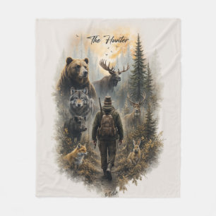 The Hunter , Into the Wild Silence Fleece Blanket