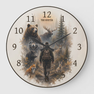 The Hunter , Into the Wild Silence Large Clock