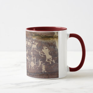 The Hunter rock art panel Mug