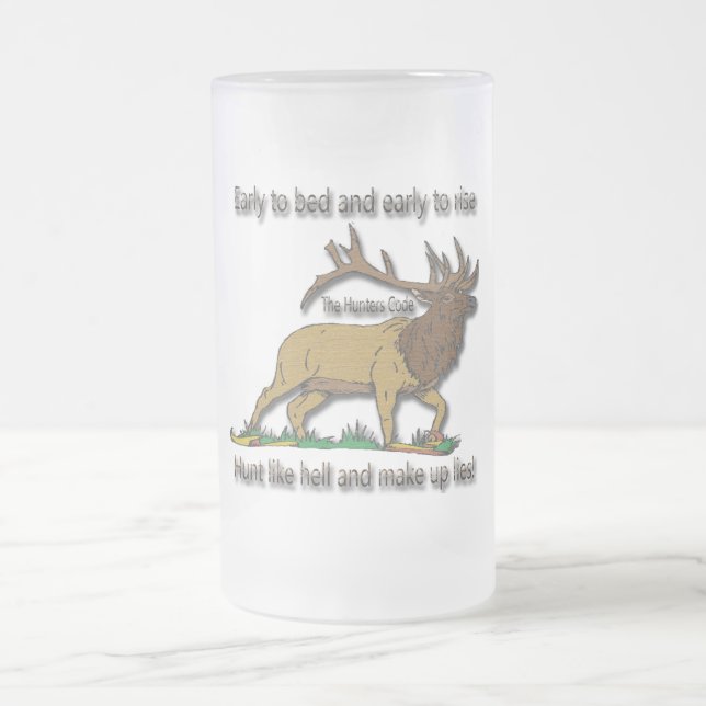 The Hunters Code Frosted Glass Beer Mug (Center)