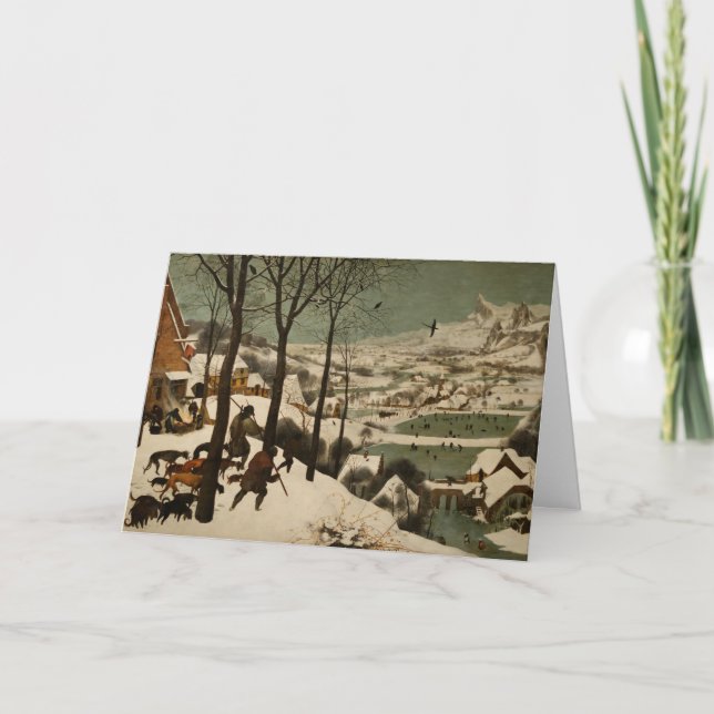 The Hunters in the Snow Pieter Bruegel Christmas Holiday Card (Front)