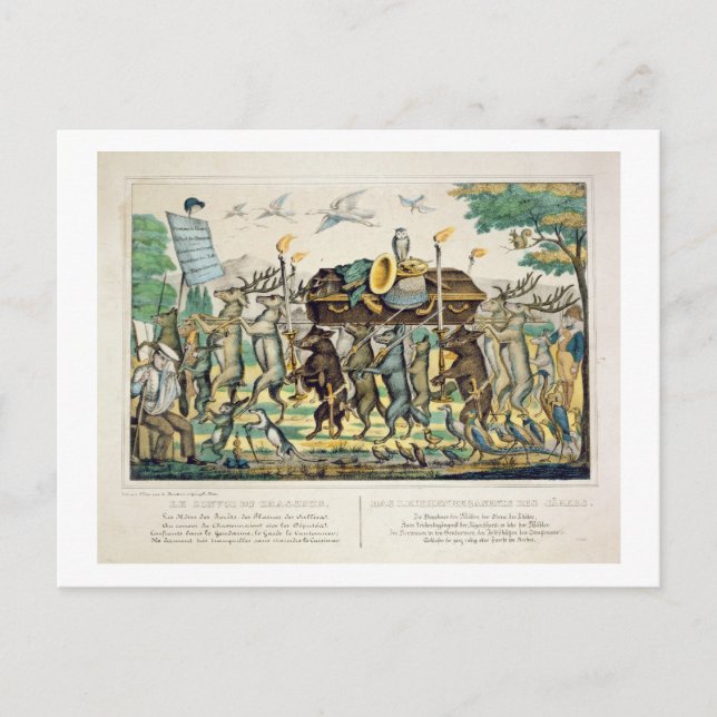 The Hunter's Procession, c.1850 (hand coloured lit Postcard (Front)