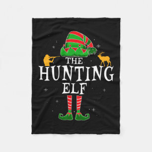 The Hunting Elf Group Matching Family Christmas Hu Fleece Blanket