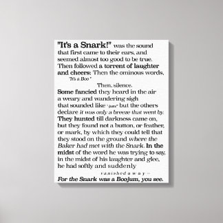 The Hunting of the Snark by Lewis Carroll Canvas Print