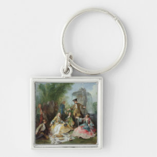 The Hunting Party Meal, c. 1737 Key Ring