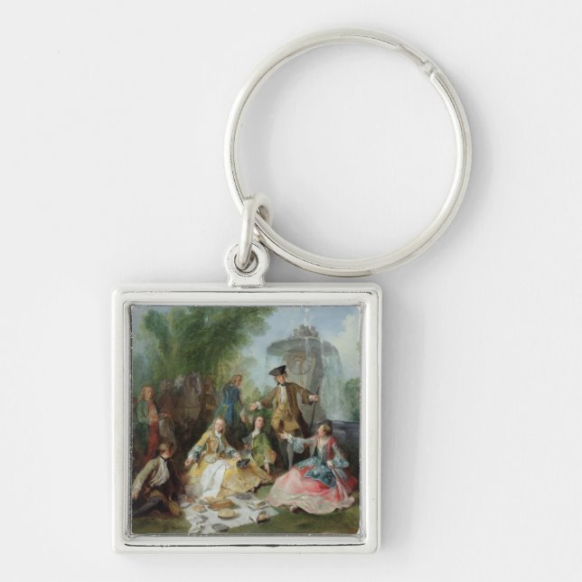 The Hunting Party Meal, c. 1737 Key Ring (Front)