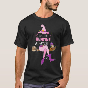 The Hunting Witch Broom Halloween Duck Deer Bowhun T-Shirt