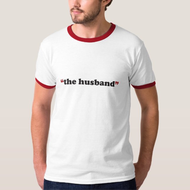 "The Husband" Ringer T Red T-Shirt (Front)