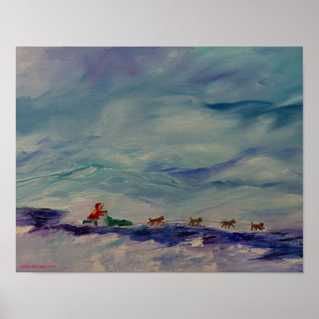 The Huslia Hustler, Alaskan Musher Poster (Front)