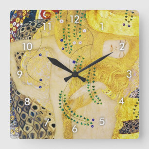 The Hydra, Gustav Klimt Square Wall Clock