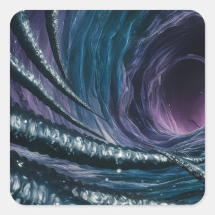 the hypnotic depths of the ocean square sticker
