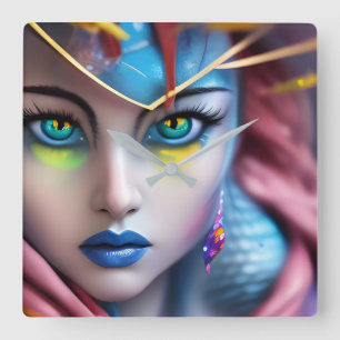 The Hypnotist Square Wall Clock