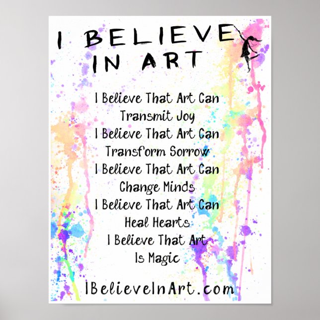 The I Believe In Art Manifesto Promotional Poster (Front)