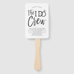 The I Do Crew Wedding Party and Program Hand Fan