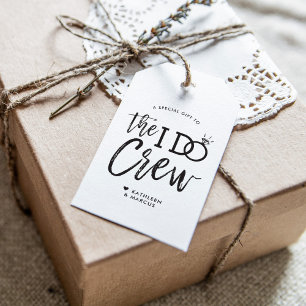 The I Do Crew Wedding Party Favour Gift Tags