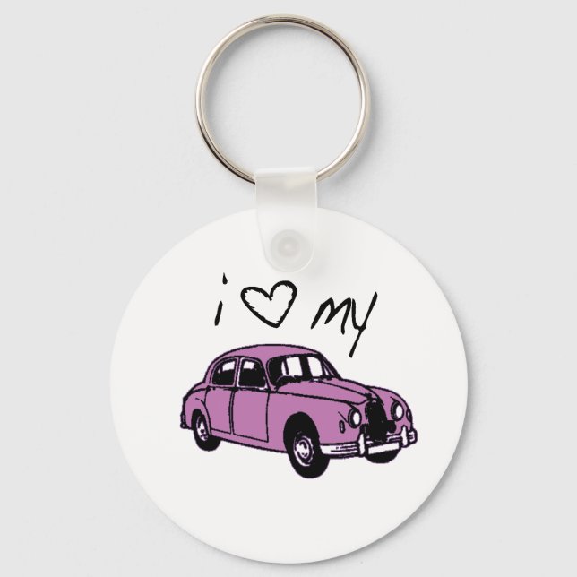 The 'I Love my Car' key-ring! Key Ring (Front)