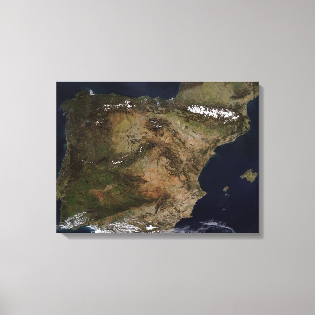 The Iberian Peninsula Canvas Print (Front)