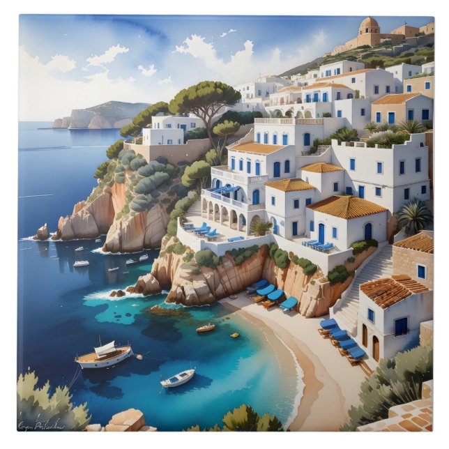 The Ibiza coast is home to many beautiful Greek vi Tile (Front)