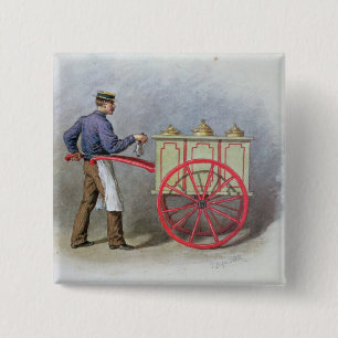 The Ice Cream Seller, 1895 15 Cm Square Badge