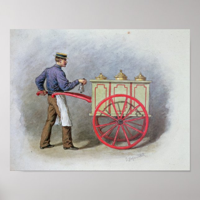 The Ice Cream Seller, 1895 Poster (Front)
