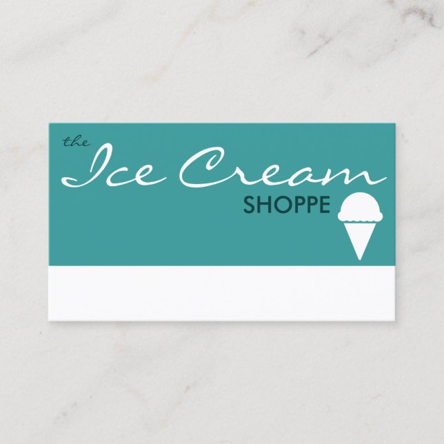 the ICE CREAM shoppe (colour customisable) Loyalty Card (Front)