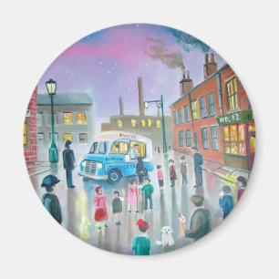The Ice Cream Van oil painting Magnet
