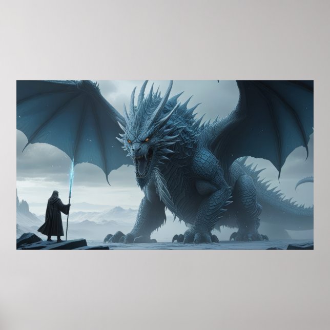 The Ice Dragon and Thie Wizard. Meet Frostbite Poster (Front)