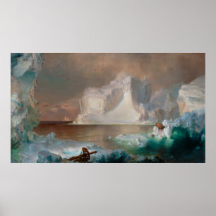 The Icebergs by Frederic Edwin Church 1861 Poster