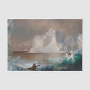 The Icebergs by Frederic Edwin Church Tissue Paper