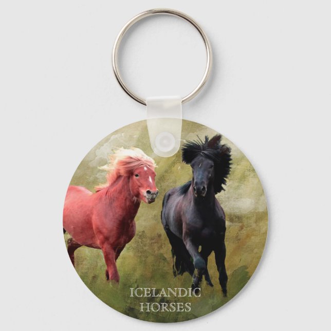 The Icelandic Horses Key Ring (Front)