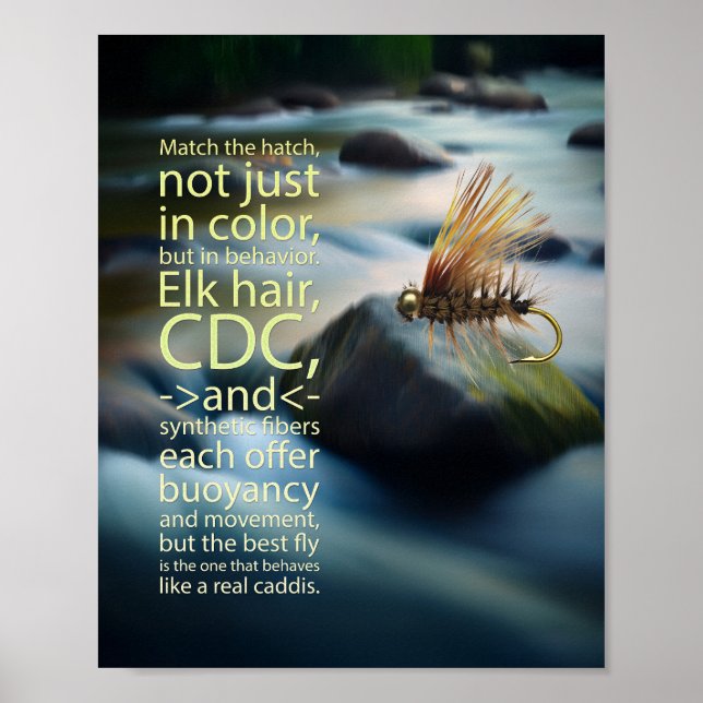 The Iconic Elk Hair Caddis Fly Poster (Front)