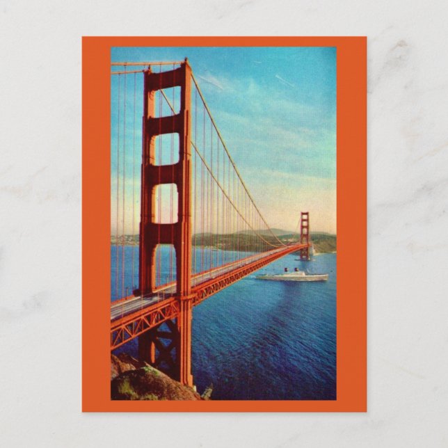 The Iconic Golden Gate Bridge Postcard (Front)