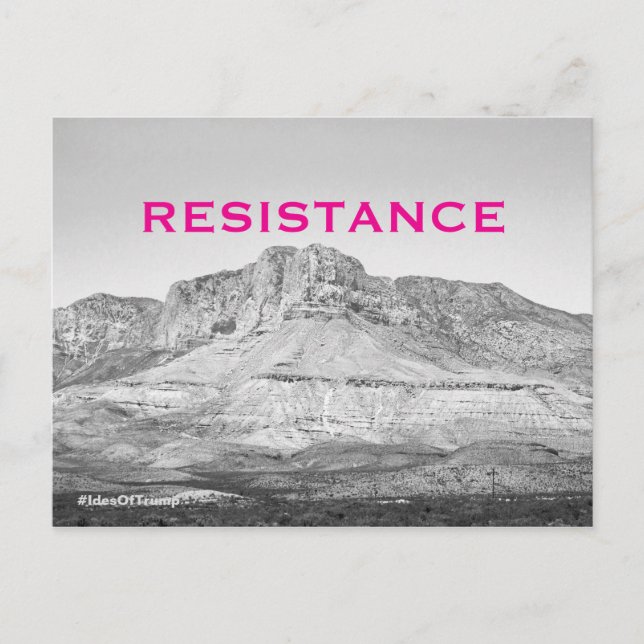 The Ides of Trump Western Pink Resistance Postcard (Front)