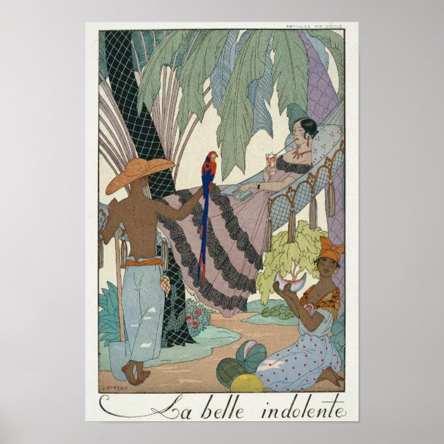 The idle beauty (pochoir print) poster (Front)