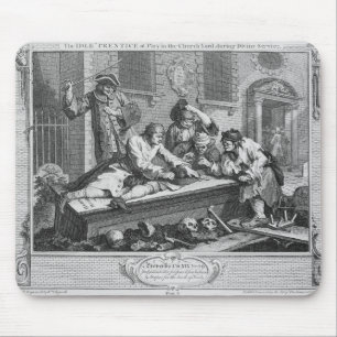 The Idle 'Prentice at Play in the Church Yard Mouse Mat