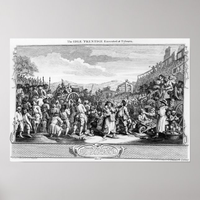 The Idle 'Prentice Executed at Tyburn Poster (Front)