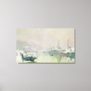The Ile Lacroix under Snow, 1893 Canvas Print