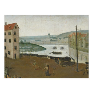 The Ile Notre-Dame 1590-3 (oil on canvas) Poster