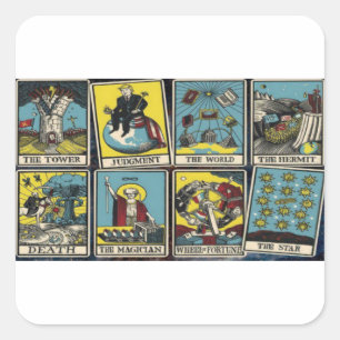 THE ILLUMINATI CARD GAME SQUARE STICKER
